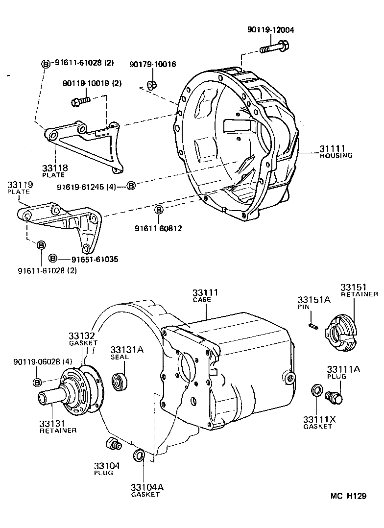 33101-28020 CASE, MANUAL TRANSMISSION product image