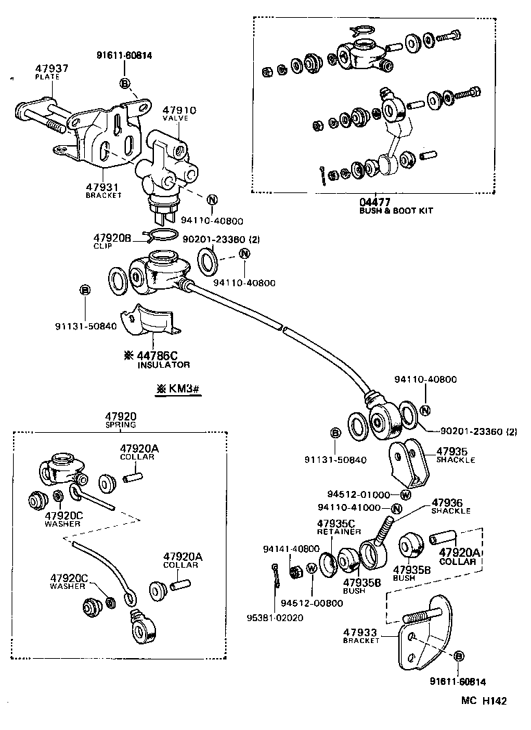 47312-27170 TUBE, FRONT BRAKE, NO.2 product image