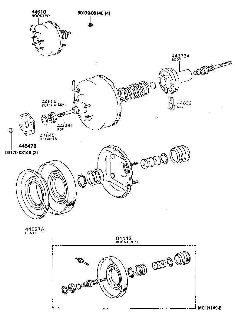 44608-25150 PUSH ROD SUB-ASSY, BOOSTER product image