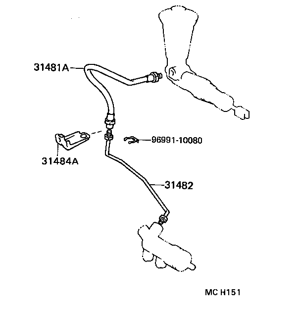 96812-50280 HOSE, CLUTCH, NO.1 product image