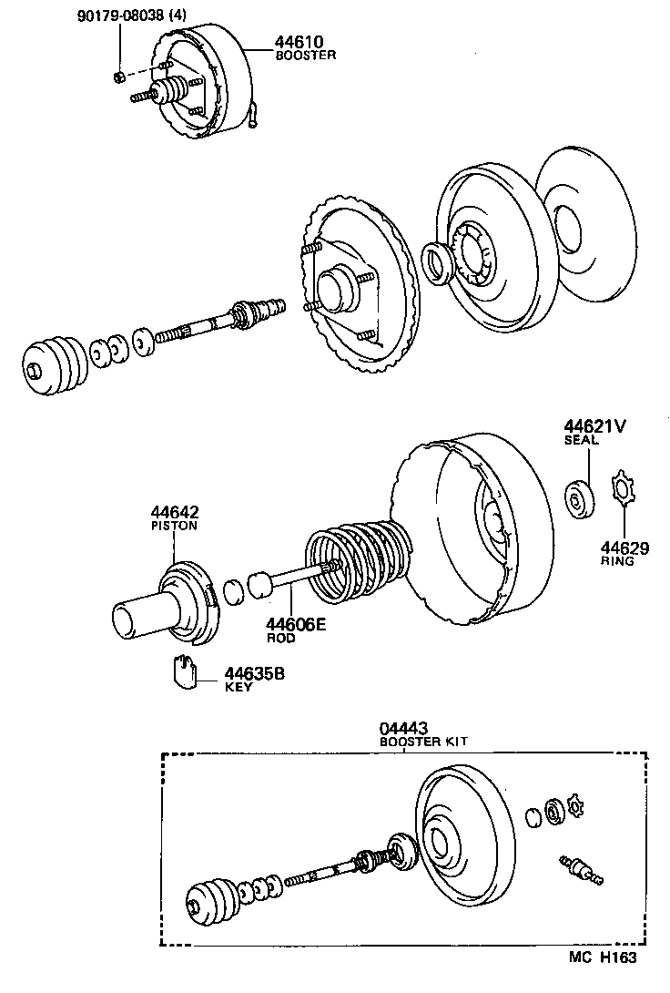 44610-27360 BOOSTER ASSY, BRAKE product image