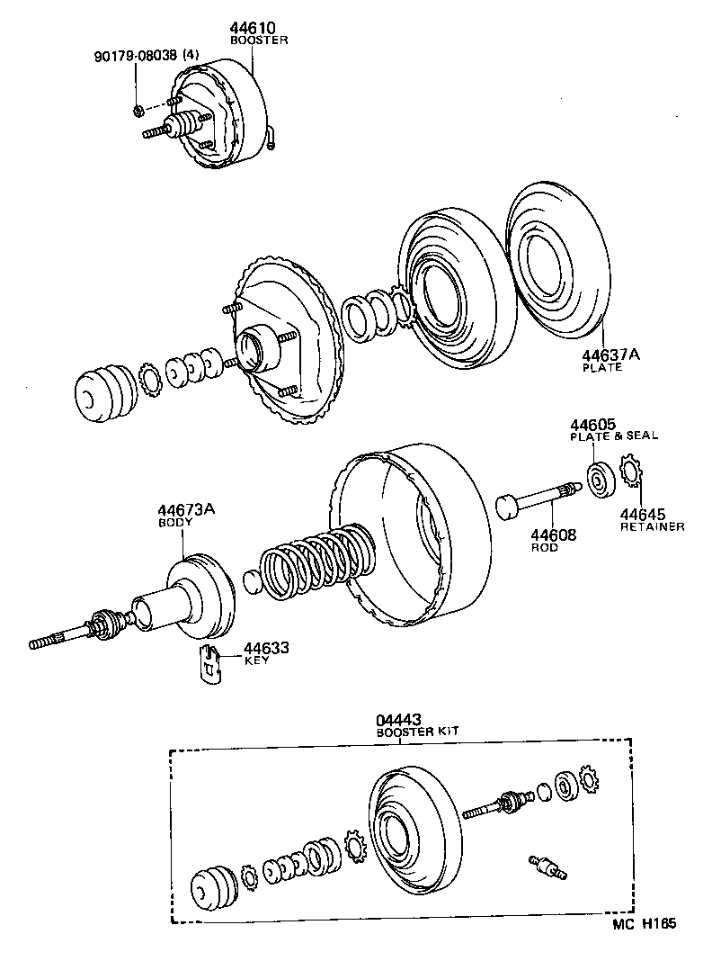04443-27370 BOOSTER KIT, BRAKE product image