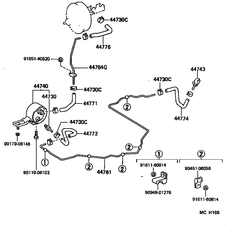 44610-27360 BOOSTER ASSY, BRAKE product image