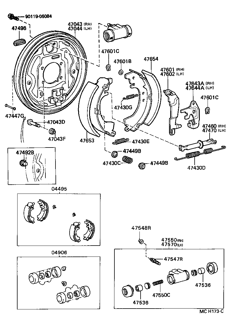 04495-20051 SHOE KIT, REAR BRAKE product image