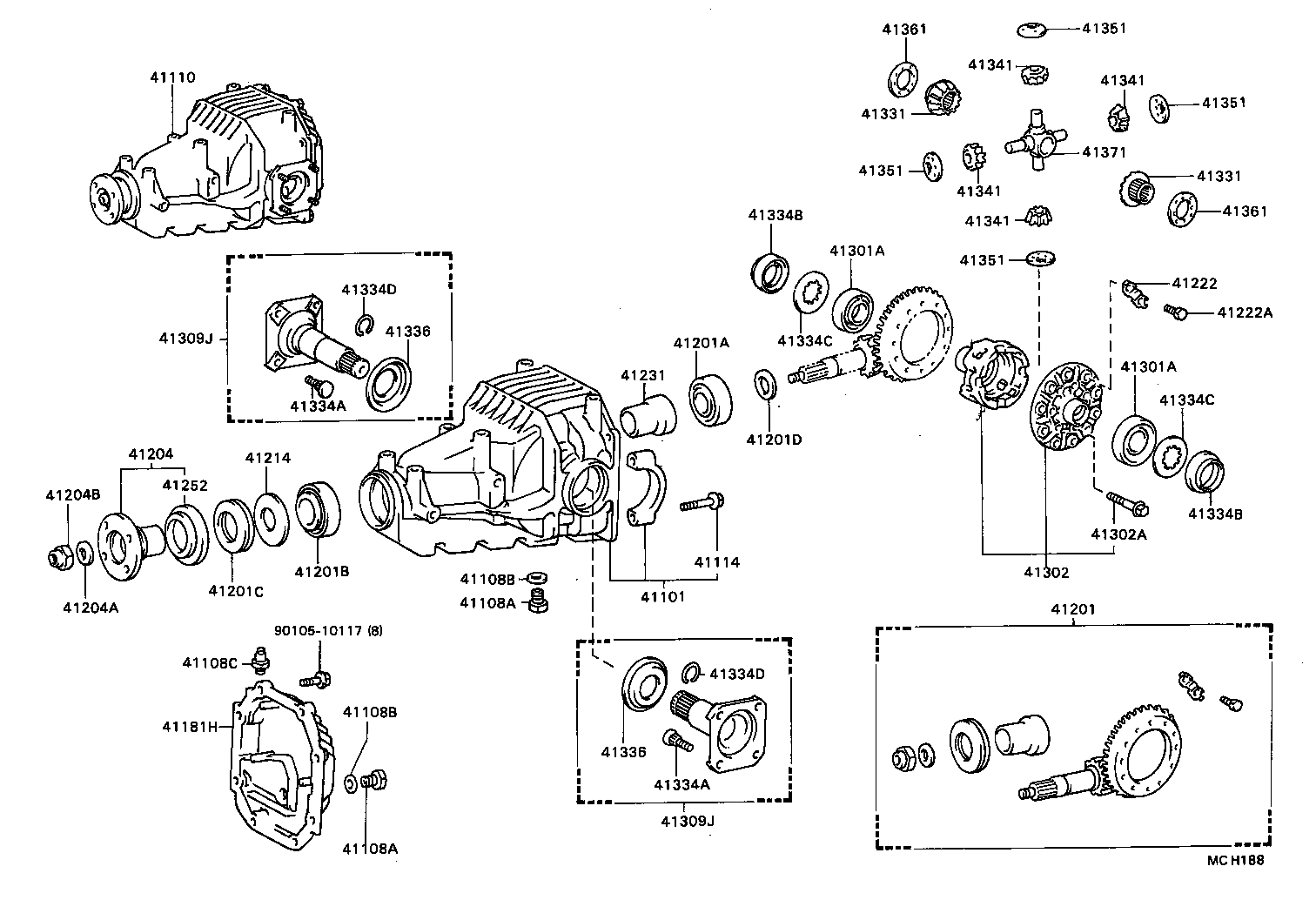 41201-80003 FINAL GEAR KIT, DIFFERENTIAL, REAR product image