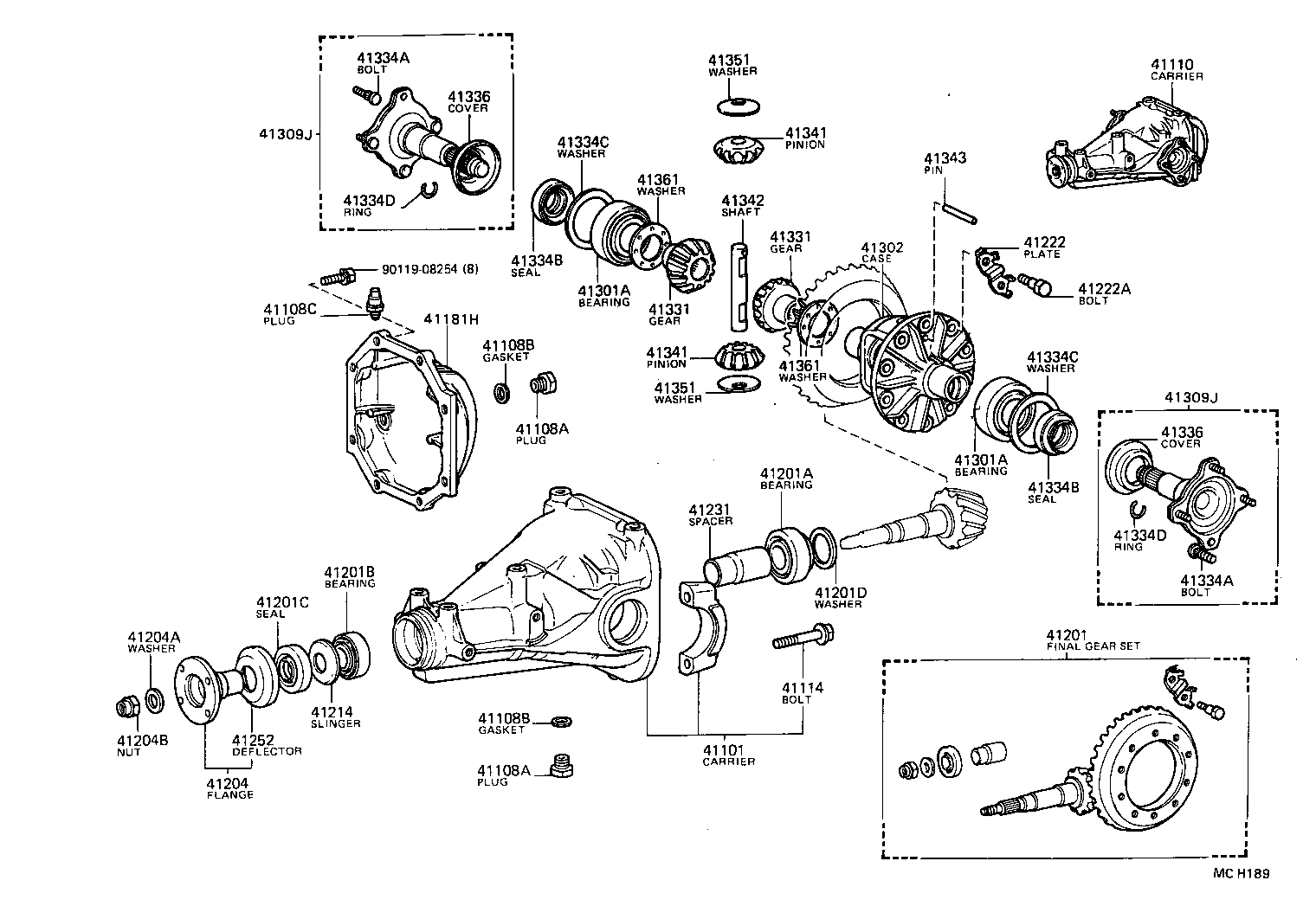 41201-80003 FINAL GEAR KIT, DIFFERENTIAL, REAR product image