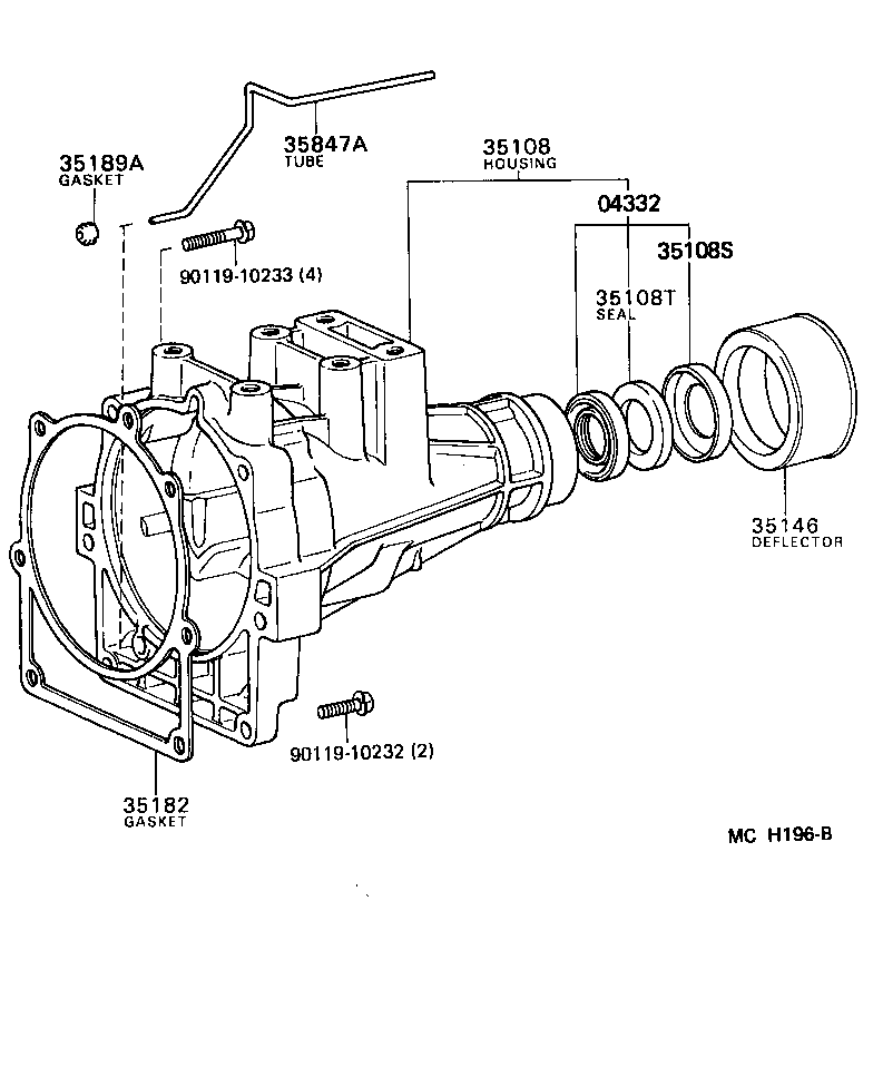 Toyota 35108-26014 HOUSING SUB-ASSY, EXTENSION (ATM)