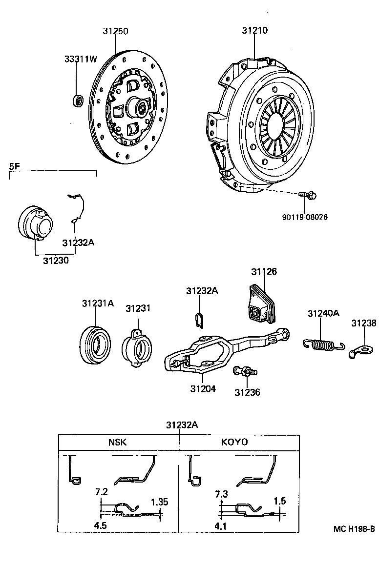 31250-28141 DISC ASSY, CLUTCH product image