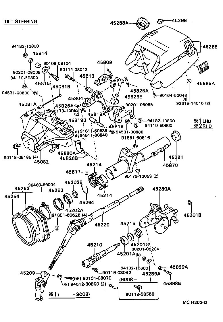45280-22302 BRACKET ASSY, STEERING COLUMN, UPPER product image