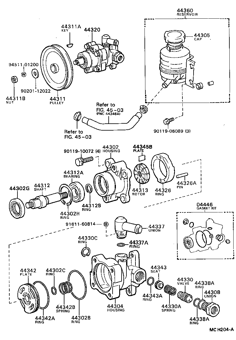44308-22080 UNION SUB-ASSY, PRESSURE PORT product image