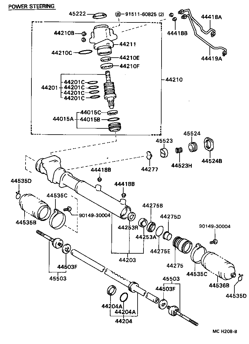 44250-22071 GEAR ASSY, POWER STEERING(FOR RACK & PINION) product image