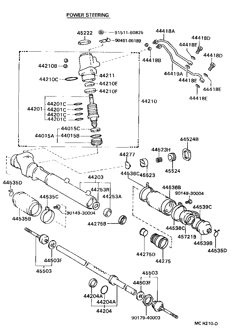 44250-22071 GEAR ASSY, POWER STEERING(FOR RACK & PINION) product image