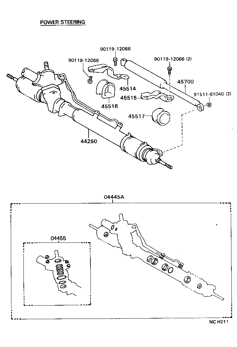 44250-22071 GEAR ASSY, POWER STEERING(FOR RACK & PINION) product image