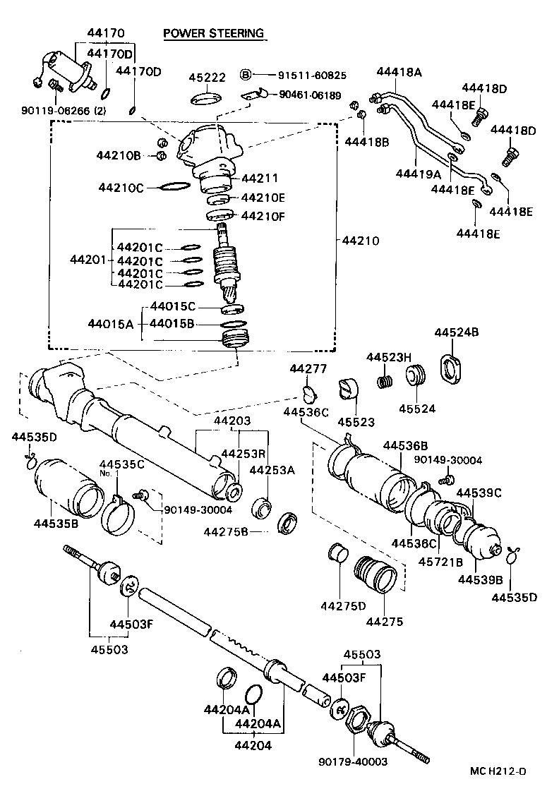 44250-22071 GEAR ASSY, POWER STEERING(FOR RACK & PINION) product image