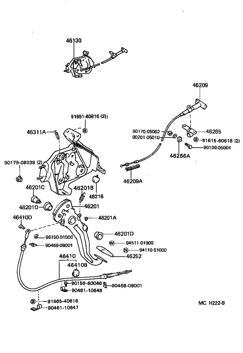 46243-22020-06 COVER, PARKING BRAKE LEVER product image