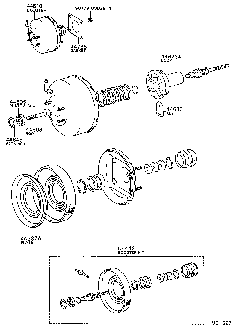 44610-22780 BOOSTER ASSY, BRAKE product image
