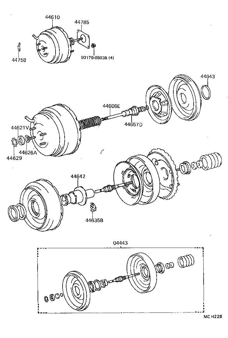 44610-22780 BOOSTER ASSY, BRAKE product image