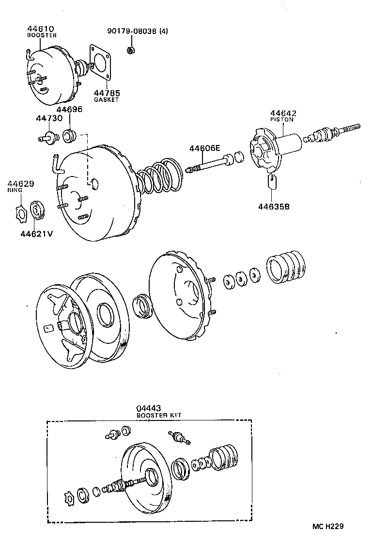 44610-22780 BOOSTER ASSY, BRAKE product image