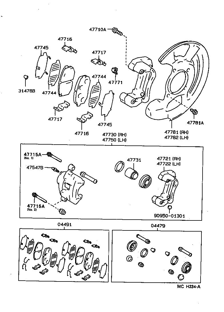 47730-22151 CYLINDER ASSY, FRONT DISC BRAKE, RH product image