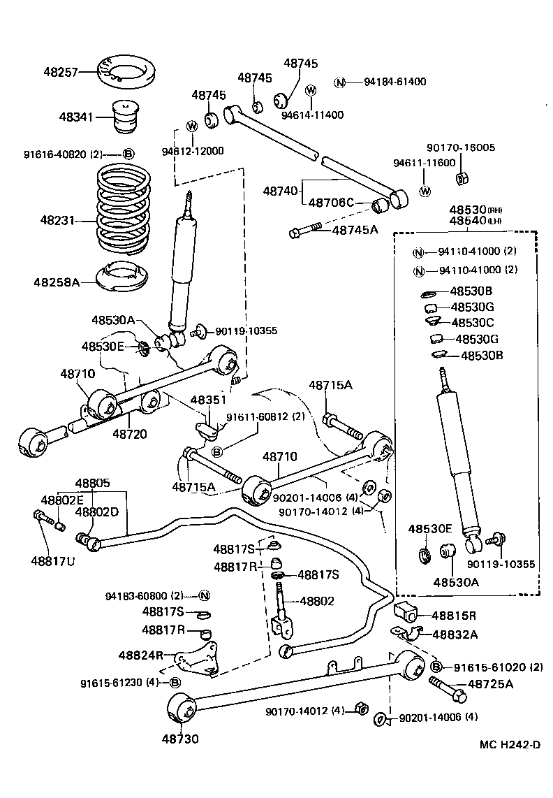 48720-23080 ARM ASSY, LOWER CONTROL, RH product image