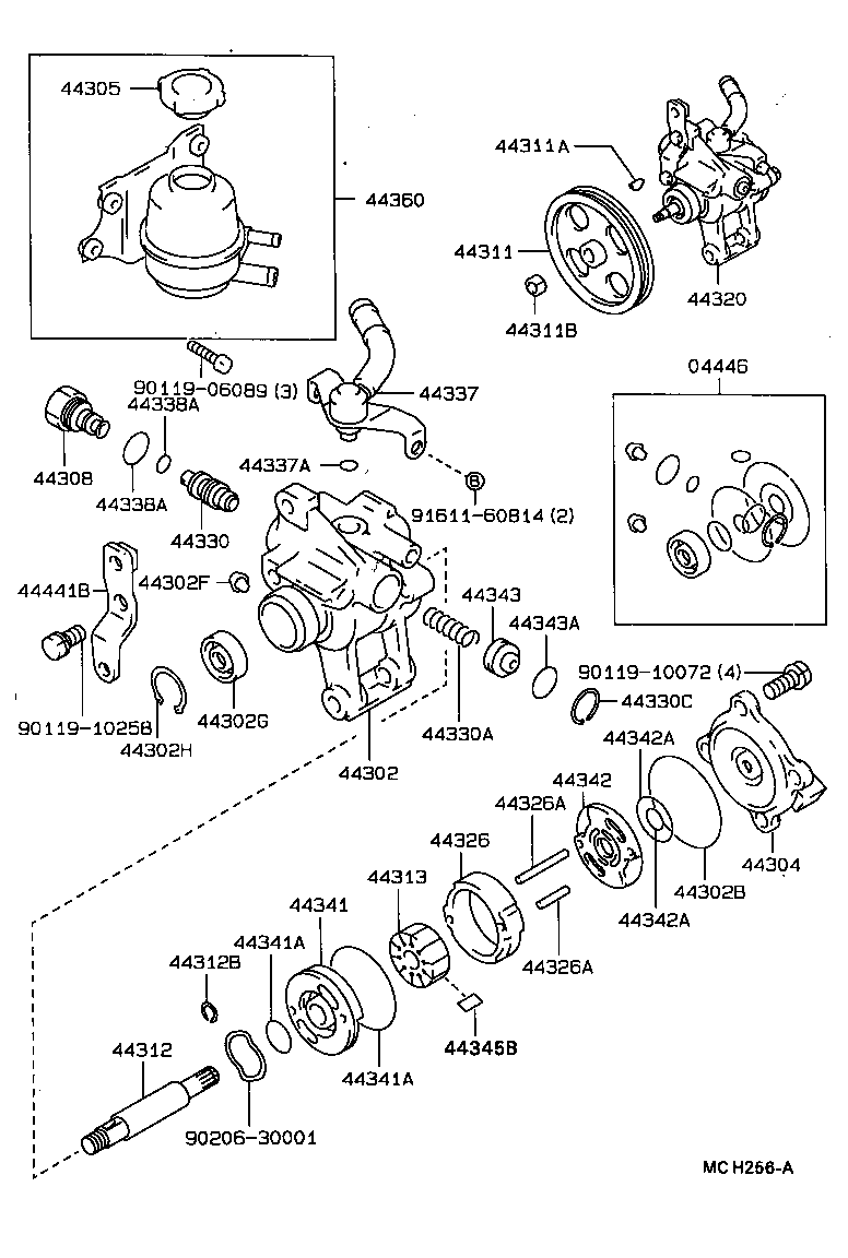 44308-22080 UNION SUB-ASSY, PRESSURE PORT product image