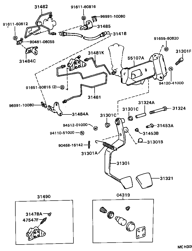 31482-32070 TUBE, CLUTCH RELEASE CYLINDER TO FLEXIBLE HOSE product image