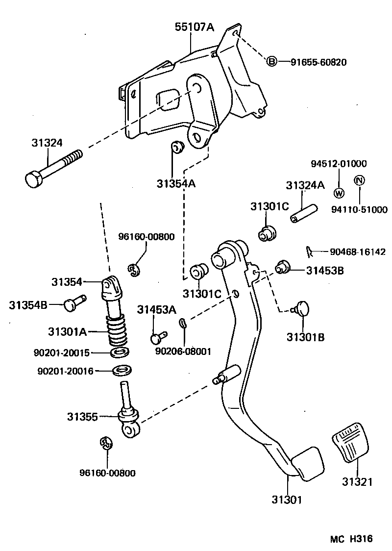 31481-14220 TUBE, CLUTCH MASTER CYLINDER TO FLEXIBLE HOSE product image
