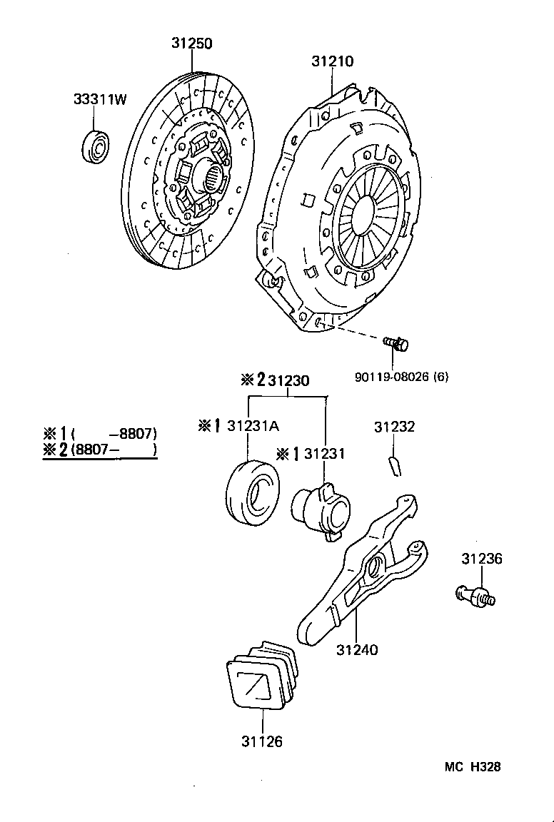 31204-14031 FORK ASSY, CLUTCH RELEASE product image