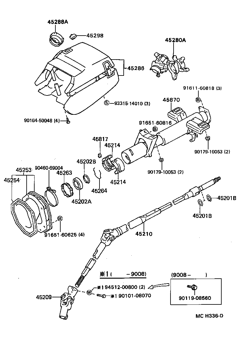 45280-22302 BRACKET ASSY, STEERING COLUMN, UPPER product image
