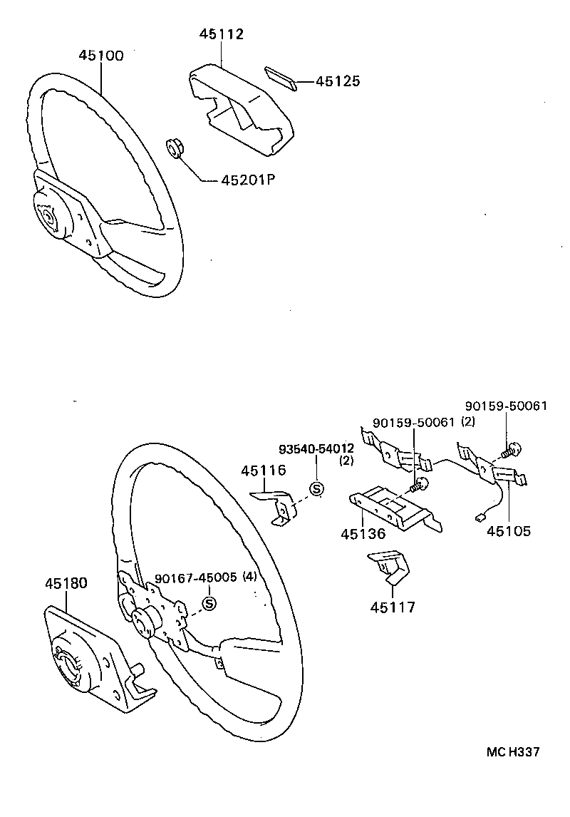 45180-22010-22 COVER SUB-ASSY, STEERING WHEEL product image