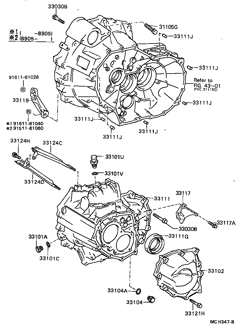 33101-32011 CASE, MANUAL TRANSMISSION product image
