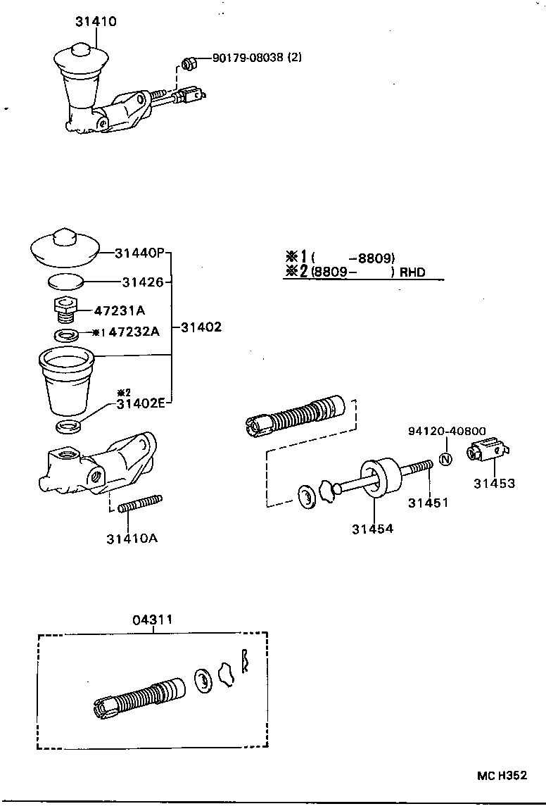 31402-30061 RESERVOIR SUB-ASSY, CLUTCH MASTER CYLINDER product image