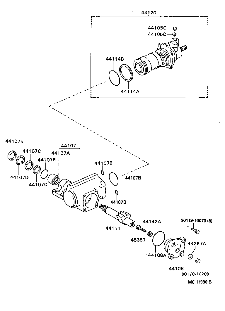 04445-35100 GASKET KIT, POWER STEERING GEAR(FOR RECIRCULATING BALL) product image