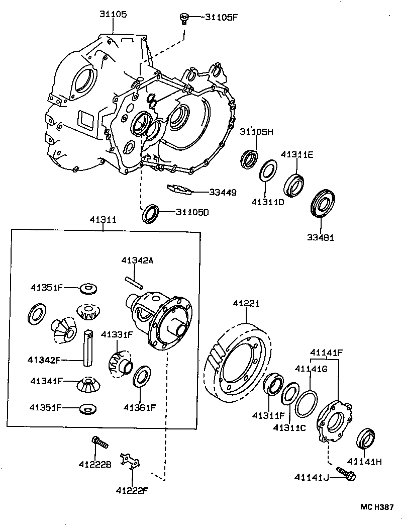 41206-20040 PINION, DIFFERENTIAL DRIVE product image