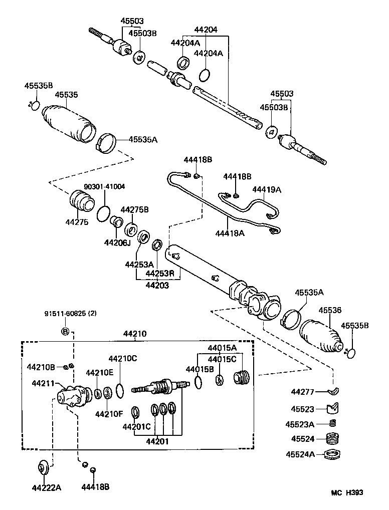 04445-27011 GASKET KIT, POWER STEERING GEAR(FOR RACK & PINION) product image