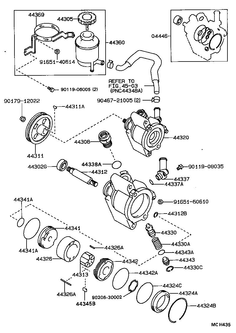 44369-20080 BRACKET, OIL RESERVOIR, NO.1 product image