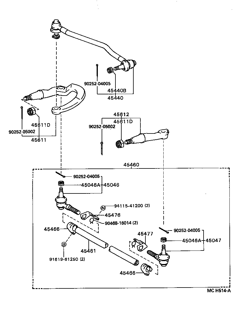 04455-36070 GASKET KIT, POWER STEERING CROSS SHAFT OVERHOLE product image