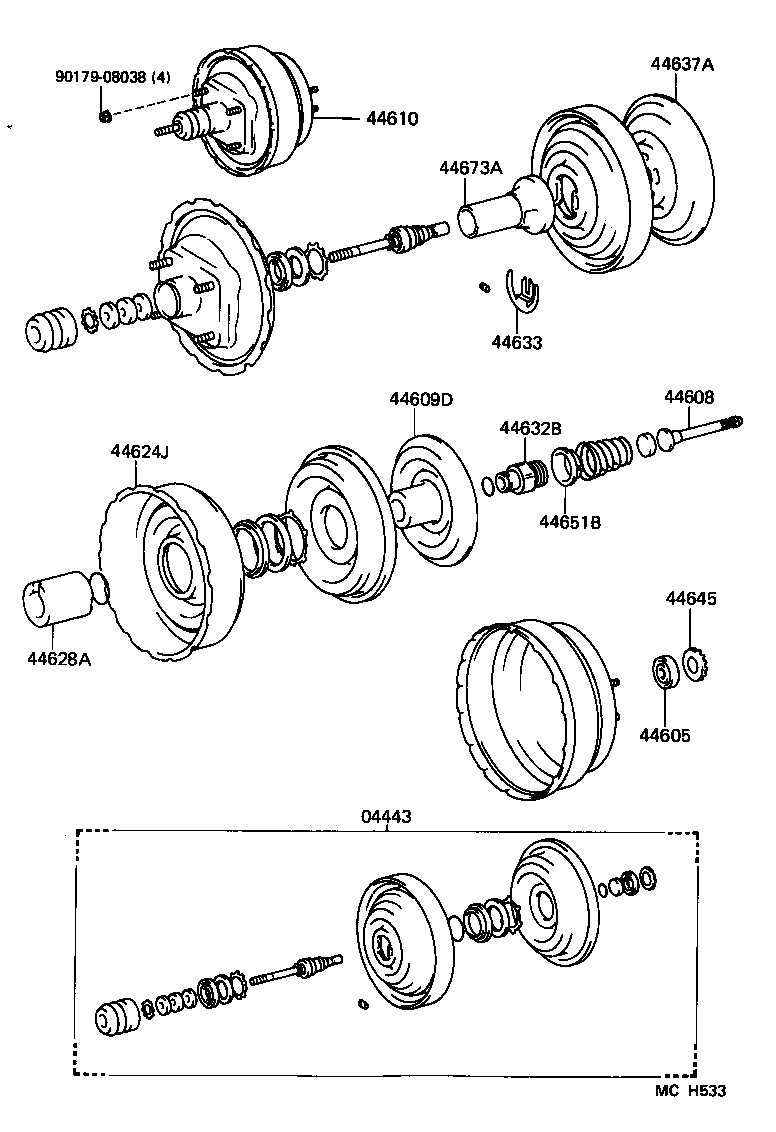 04443-27370 BOOSTER KIT, BRAKE product image