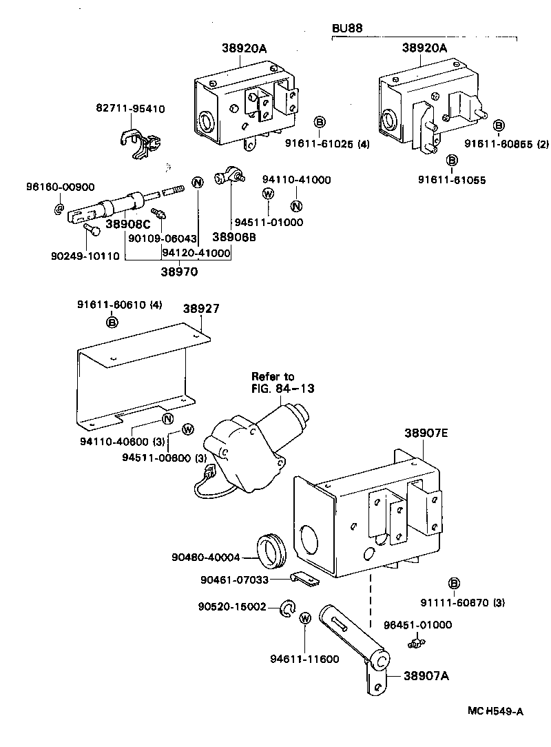 38902-36020 BRACKET SUB-ASSY, VALVE CONTROL LEVER product image