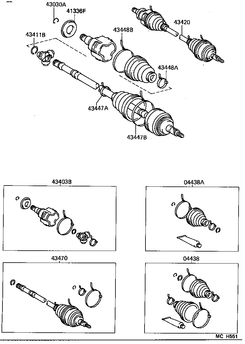 04438-32070 BOOT KIT, FRONT DRIVE SHAFT product image