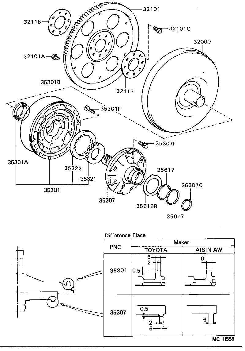 32117-32020 SPACER, DRIVE PLATE, REAR product image