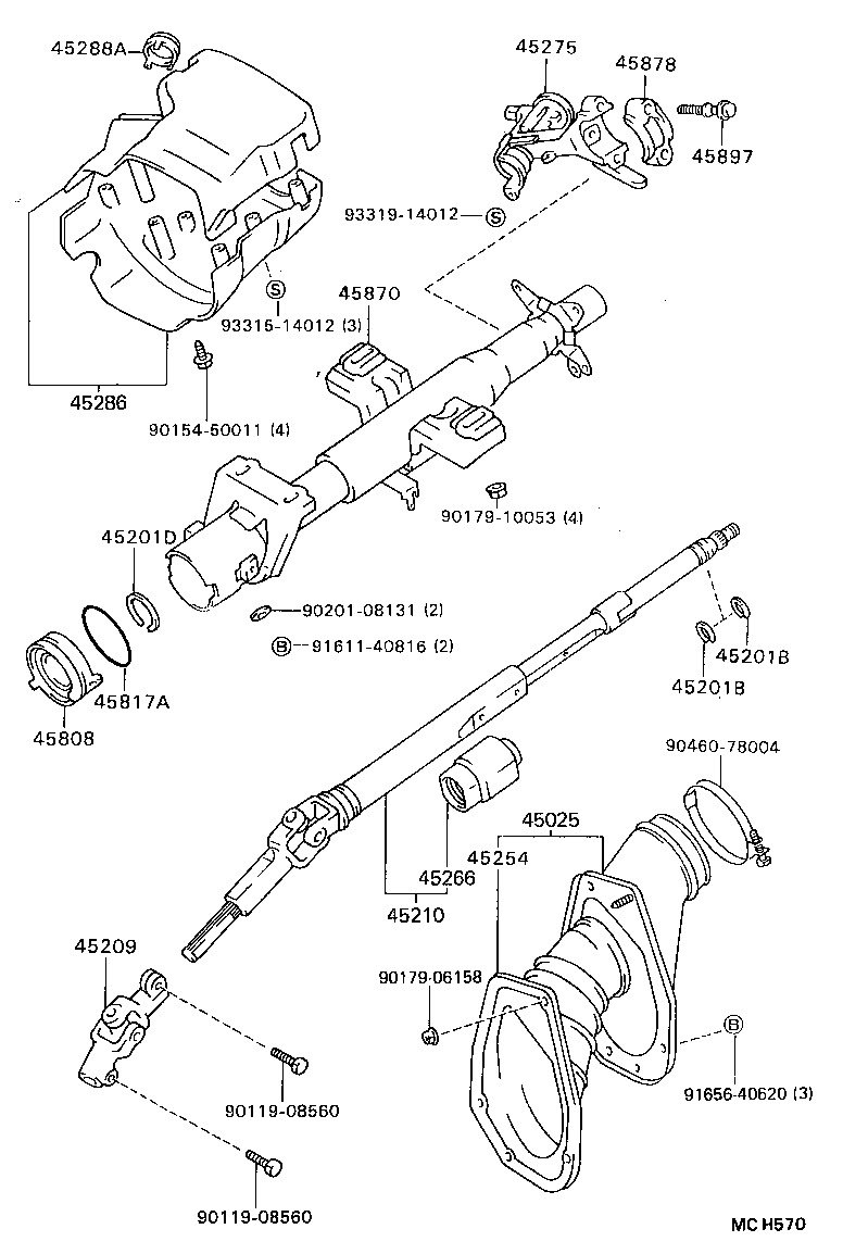 45210-14151 SHAFT ASSY, STEERING MAIN product image