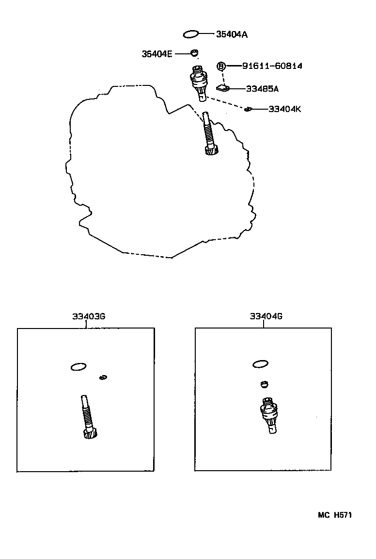 33403-39096 GEAR SUB-ASSY, SPEEDOMETER DRIVEN (ATM) product image