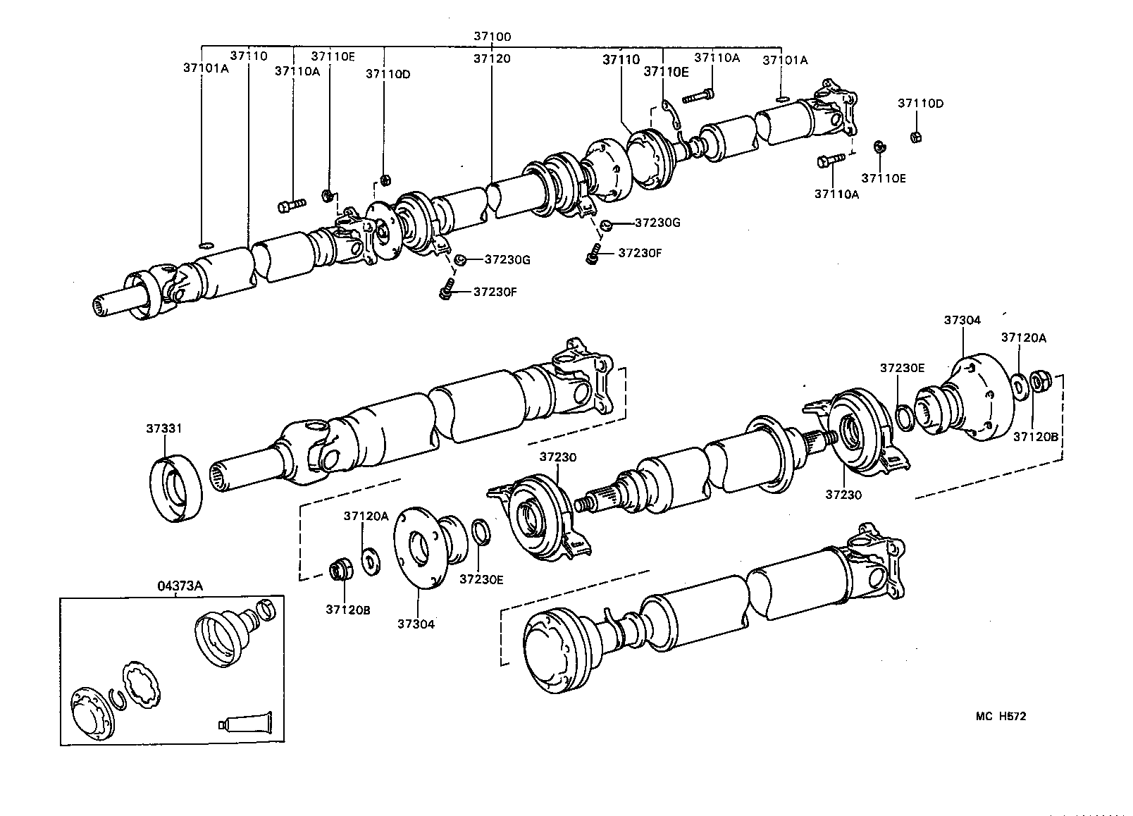 37304-12020 FLANGE SUB-ASSY, UNIVERSAL JOINT product image