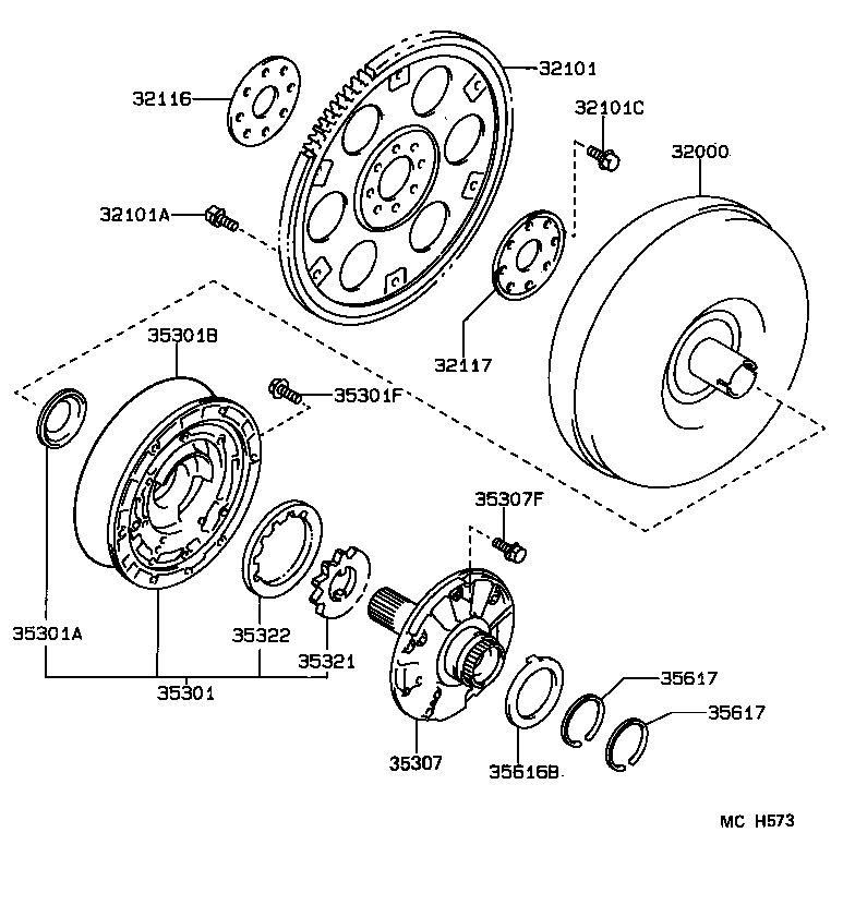 32117-32020 SPACER, DRIVE PLATE, REAR product image