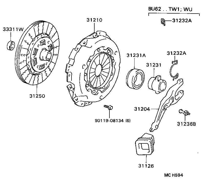 31250-36400 DISC ASSY, CLUTCH product image