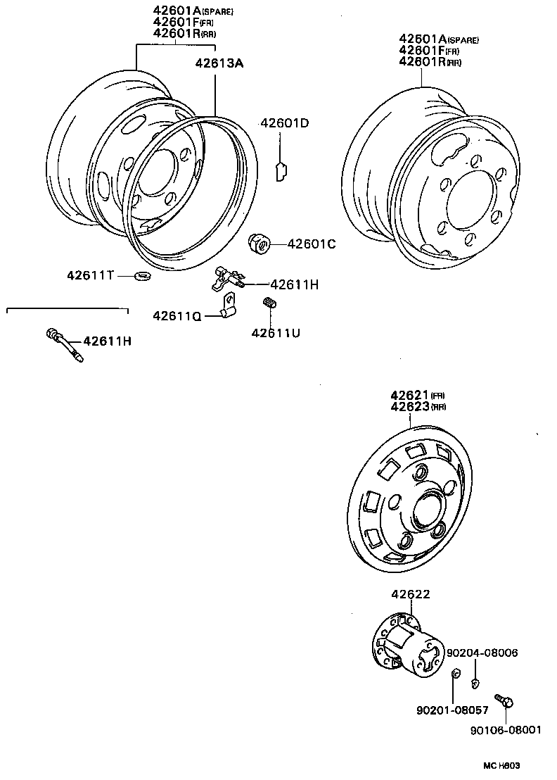 42610-36320 WHEEL, DISC (FOR SPARE) product image