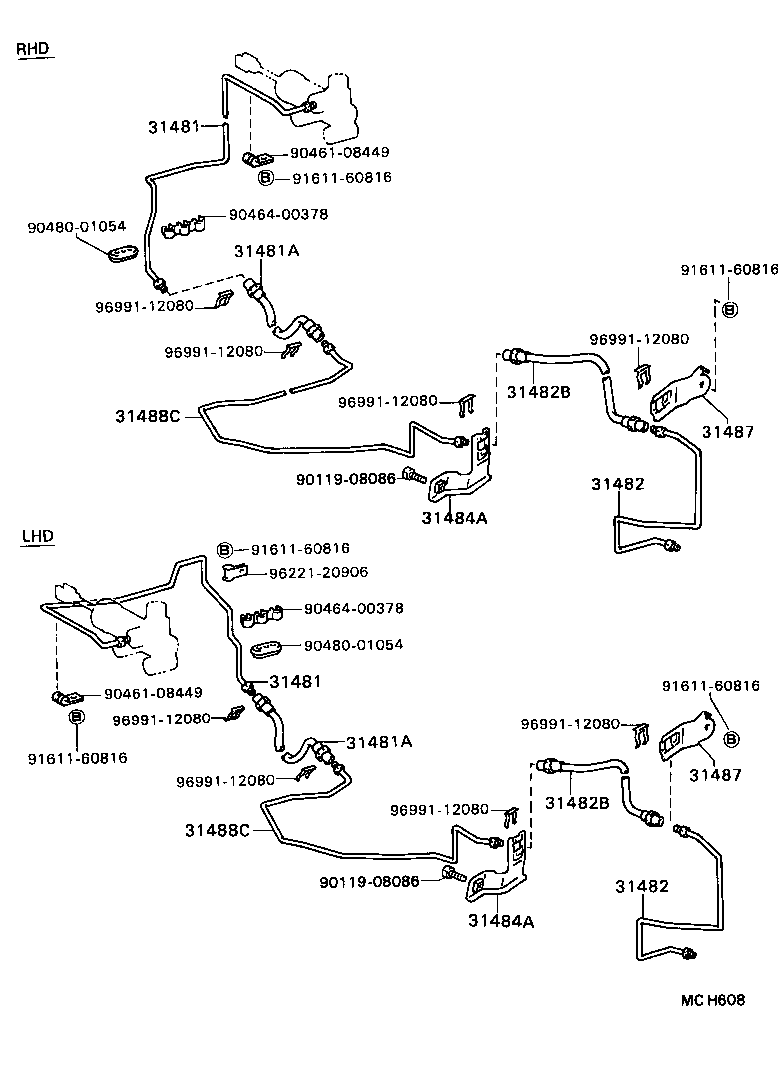 31481-36281 TUBE, CLUTCH MASTER CYLINDER TO FLEXIBLE HOSE product image