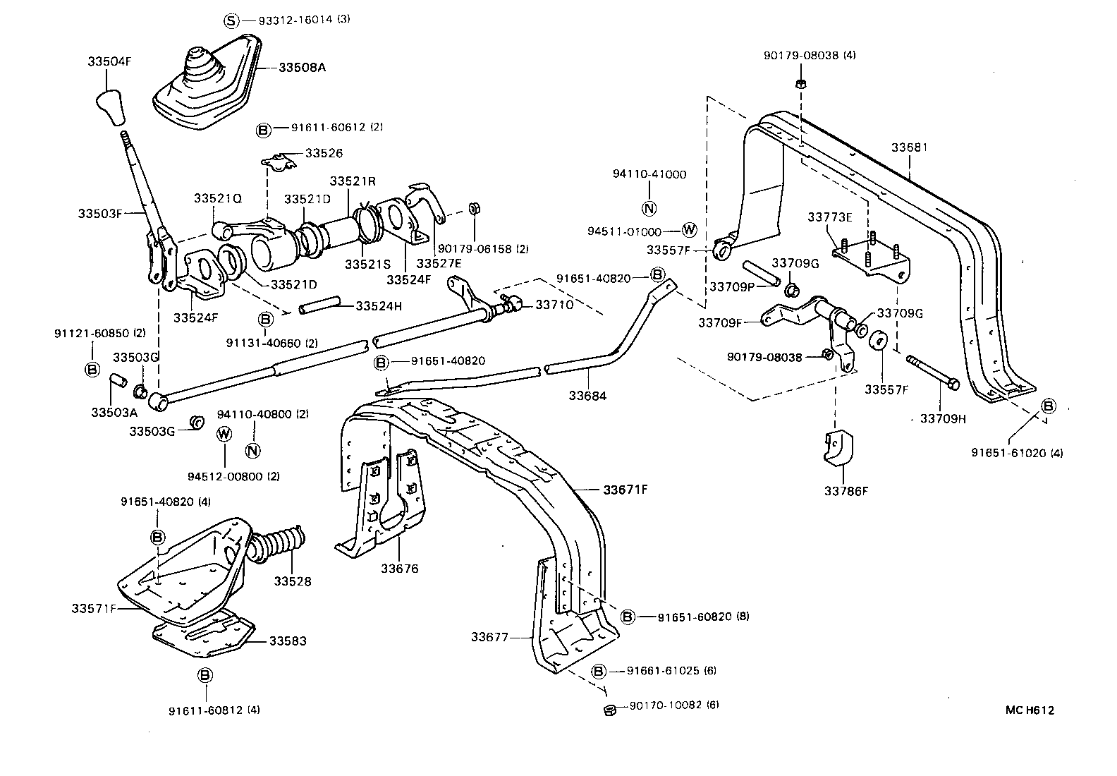 33583-36050 BRACKET, CONTROL SHAFT, LOWER NO.2 product image