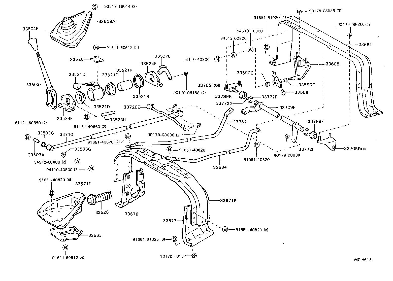 33583-36050 BRACKET, CONTROL SHAFT, LOWER NO.2 product image